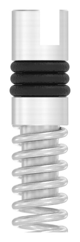 Plattenhalter federbelastet, für 30x30mm CORNECT®-System, für 3mm Platten (Schlitzbreite 3,3mm), V2A