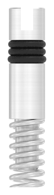 Plattenhalter federbelastet, für 40x40mm CORNECT®-System, für 3mm Platten (Schlitzbreite 3,3mm), V2A