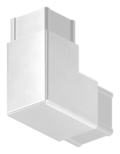 CORNECT® Ecke 90° im Set, für Rohr 40x40x2,0mm, Innengewinde M6 rechts, V2A, mit 1 Stk. VA-Diagonale