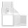 CORNECT® T-Stück mit seitlichem Abgang im Set, für Rohr 40x40x2,0mm, Innengewinde M6 rechts, V2A, mit 3 Stk. VA-Diagonale