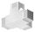 CORNECT® T-Stück mit seitlichem Abgang im Set, für Rohr 40x40x2,0mm, Innengewinde M6 rechts, V2A, mit 3 Stk. VA-Diagonale