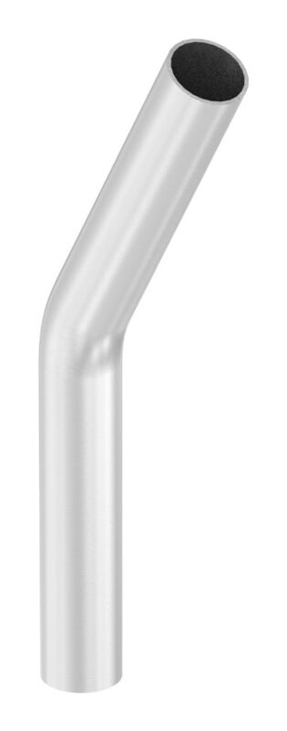 Rohrbogen 30°, aus geschl. Rohr 48,3x2,5mm, Radius-Mitte: 85mm, nach dem Biegen nicht nachgearbeitet, Bogenauslauf: ca. 200mm, V2A