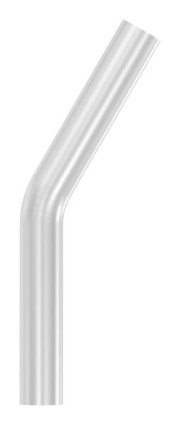 Rohrbogen 30°, aus geschl. Rohr 48,3x2,5mm, Radius-Mitte: 85mm, nach dem Biegen nicht nachgearbeitet, Bogenauslauf: ca. 200mm, V2A
