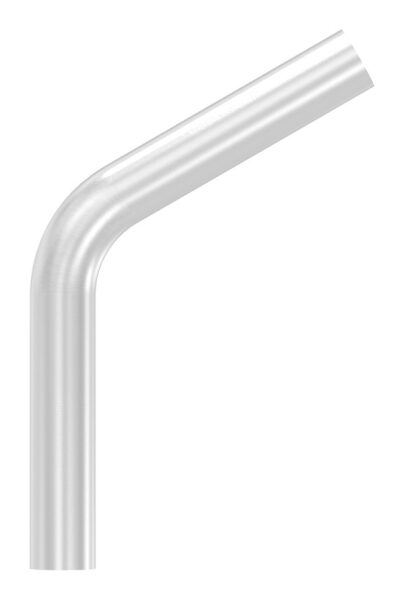 Rohrbogen 60°, aus geschl. Rohr 48,3x2,5mm, Radius-Mitte: 85mm, nach dem Biegen nicht nachgearbeitet, Bogenauslauf: ca. 200mm, V2A