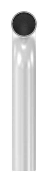 Rohrbogen 90°, aus geschl. Rohr 48,3x2,5mm, Radius-Mitte: 85mm, nach dem Biegen nicht nachgearbeitet, Bogenauslauf: ca. 200mm, V2A