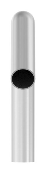 Rohrbogen 120°, aus geschl. Rohr 48,3x2,5mm, Radius-Mitte: 85mm, nach dem Biegen nicht nachgearbeitet, Bogenauslauf: ca. 200mm, V2A