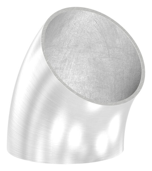 Schweißbogen 45°, 60,3x2,0mm, Bauart 3, geschliffen Korn 240, V2A