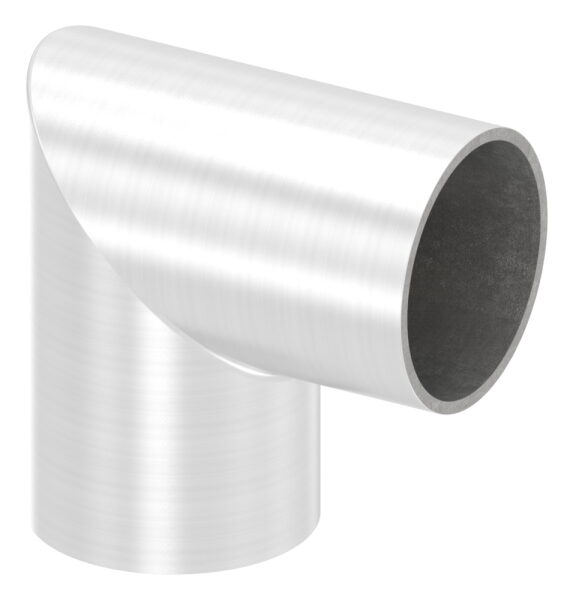 Schweißecke 90°, 42,4x2,0mm, geschliffen Korn 240, V2A