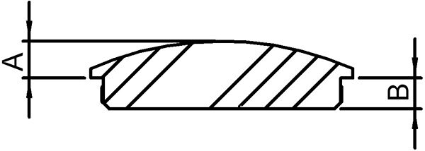 Rohrabschlussstopfen, für Rohr 42,4x2,0mm, leicht gewölbt, zum Einschlagen, mit Rändelung, dünne Ausführung, V2A