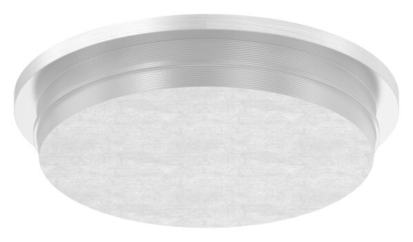 Rohrabschlussstopfen, für Rohr 33,7x2,0mm, leicht gewölbt, zum Einschlagen, mit Nase, unten verjüngt für optimalen Sitz beim Einschlagen, V2A