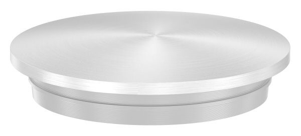 Rohrabschlussstopfen, für Rohr 33,7x2,5mm, leicht gewölbt, zum Einschlagen, mit Nase, unten verjüngt für optimalen Sitz beim Einschlagen, V2A