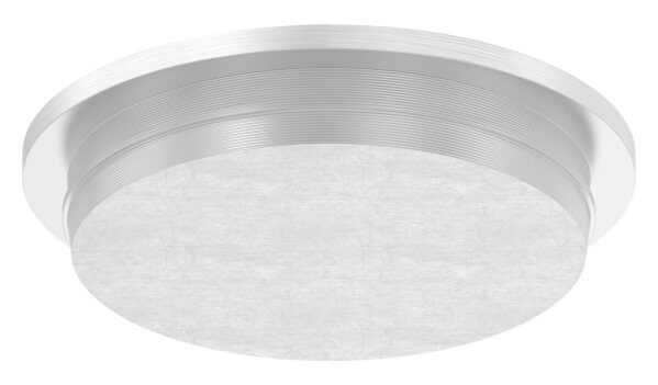 Rohrabschlussstopfen, für Rohr 33,7x2,5mm, leicht gewölbt, zum Einschlagen, mit Nase, unten verjüngt für optimalen Sitz beim Einschlagen, V2A