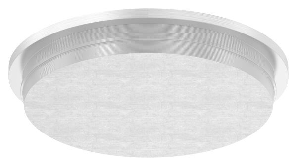 Rohrabschlussstopfen, für Rohr 40,0x2,0mm, leicht gewölbt, zum Einschlagen, mit Nase, unten verjüngt für optimalen Sitz beim Einschlagen, V2A