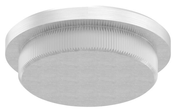 Rohrabschlussstopfen, für Rohr 48,3x4,0mm, flach, zum Einschlagen, mit Rändelung, V2A