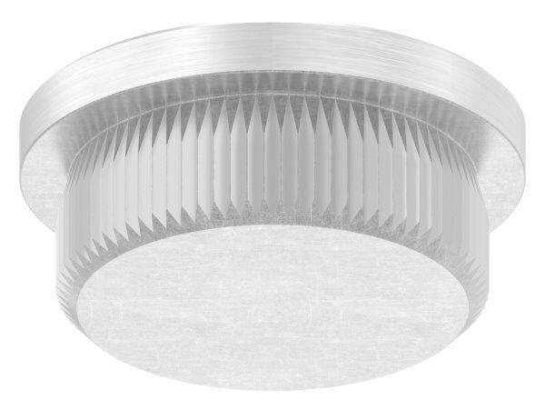 Rohrabschlussstopfen, für Rohr 25,0x2,0mm, flach, zum Einschlagen, mit Rändelung, V2A