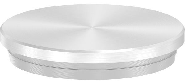 Rohrabschlussstopfen, für Rohr 42,4x2,0mm, flach, zum Einschlagen, mit Nase, unten verjüngt für optimalen Sitz beim Einschlagen, V2A