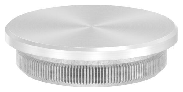 Rohrabschlussstopfen, für Rohr 26,9x2,0mm, flach, zum Einschlagen, mit Rändelung, dünne Ausführung, V2A