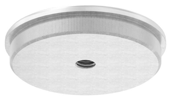 Rohrabschlussstopfen, für Rohr 60,3x2,0mm, mit Gewinde M8, leicht gewölbt, zum Einschlagen, mit Rändelung, V2A