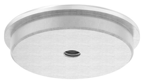 Rohrabschlussstopfen, für Rohr 60,3x3,0mm, mit Gewinde M8, leicht gewölbt, zum Einschlagen, mit Rändelung, V2A