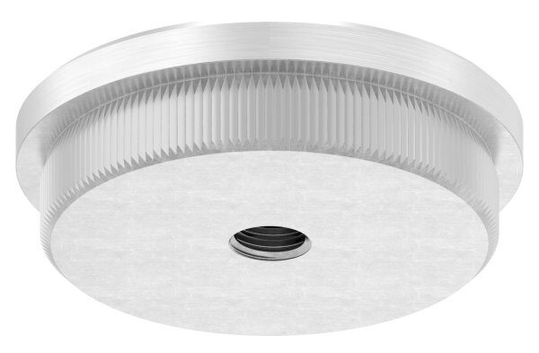 Rohrabschlussstopfen, für Rohr 48,3x2,5mm, mit Gewinde M8, flach, zum Einschlagen, mit Rändelung, V2A