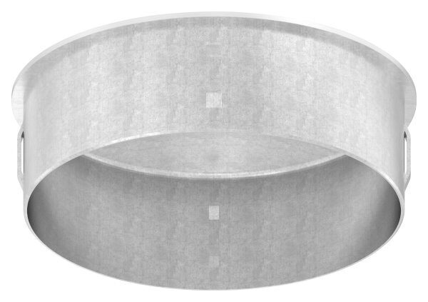 Rohrabschlussstopfen, für Rohr 101,6x2,0 - 2,5mm, leicht gewölbt, zum Einschlagen, mit Nasen, hohl, V4A