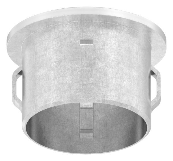 Rohrabschlussstopfen, für Rohr 30,0x1,6 - 2,5mm, leicht gewölbt, zum Einschlagen, mit Nasen, hohl, V4A