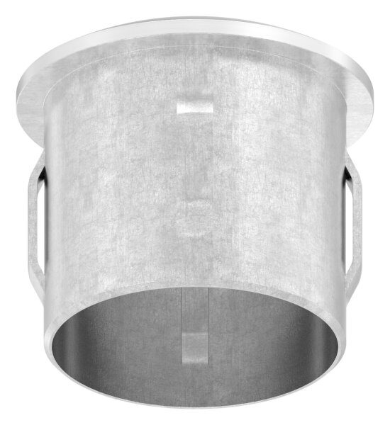 Rohrabschlussstopfen, für Rohr 33,7x2,0 - 2,5mm, leicht gewölbt, zum Einschlagen, mit Nasen, hohl, V4A