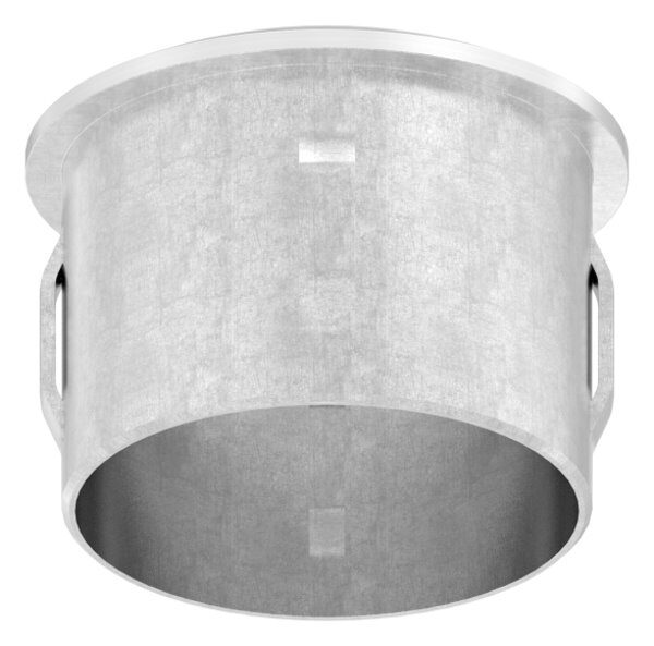 Rohrabschlussstopfen, für Rohr 42,4x2,0 - 2,5mm, leicht gewölbt, zum Einschlagen, mit Nasen, hohl, V2A