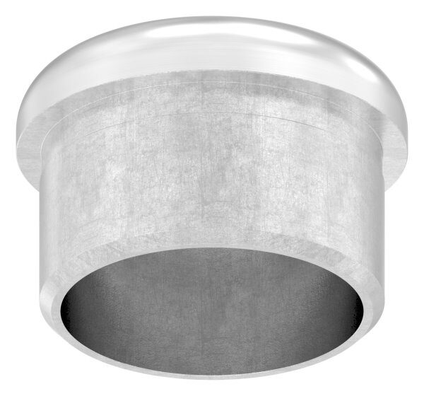 Rohrabschlussstopfen, für Rohr 33,7x2,0mm, flach, zum Einkleben -  hohl, V2A