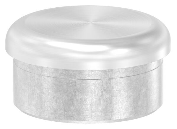 Rohrabschlussstopfen, für Rohr 42,4x2,0mm, flach, zum Einkleben, hohl, V2A