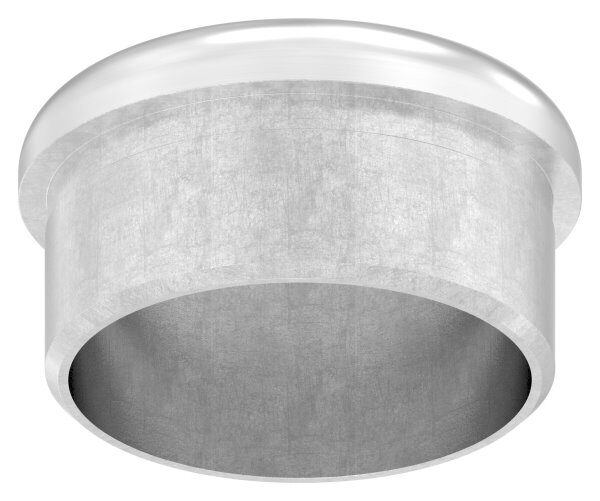 Rohrabschlussstopfen, für Rohr 42,4x2,0mm, flach, zum Einkleben, hohl, V2A