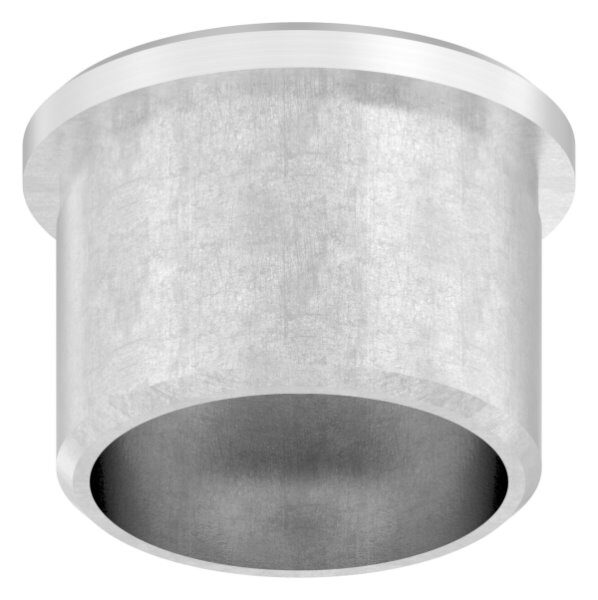 Rohrabschlussstopfen, für Rohr 33,7x2,0mm, mit Gewinde M8, flach, zum Einkleben, hohl, V2A