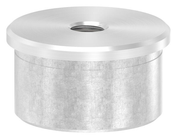 Rohrabschlussstopfen, für Rohr 42,4x2,0mm, mit Gewinde M10, flach, zum Einkleben, hohl, V2A