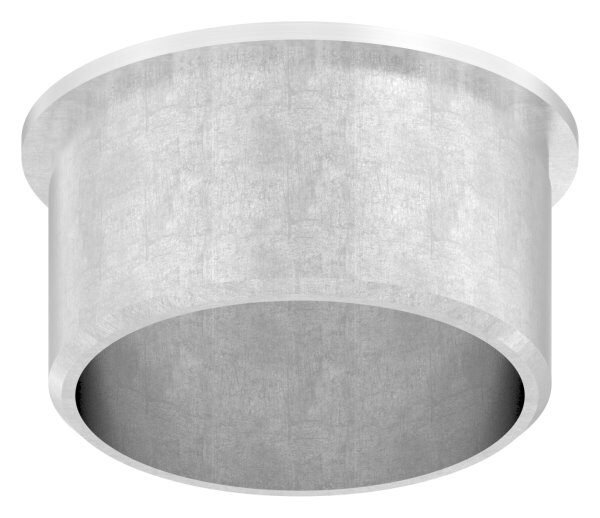 Rohrabschlussstopfen, für Rohr 42,4x2,0mm, leicht gewölbt, zum Einkleben, hohl, V2A