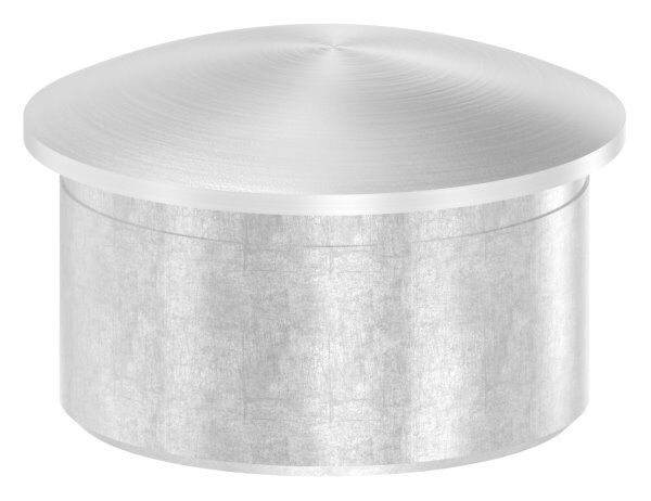 Rohrabschlussstopfen, für Rohr 42,4x2,5mm, leicht gewölbt, zum Einkleben, hohl, V2A
