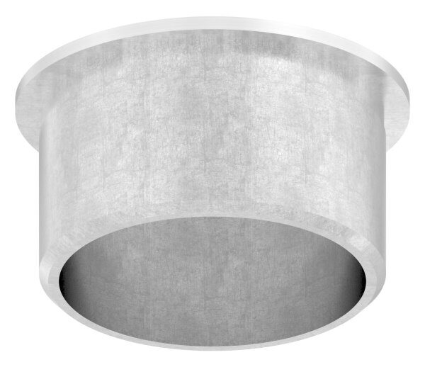 Rohrabschlussstopfen, für Rohr 42,4x2,5mm, leicht gewölbt, zum Einkleben, hohl, V2A