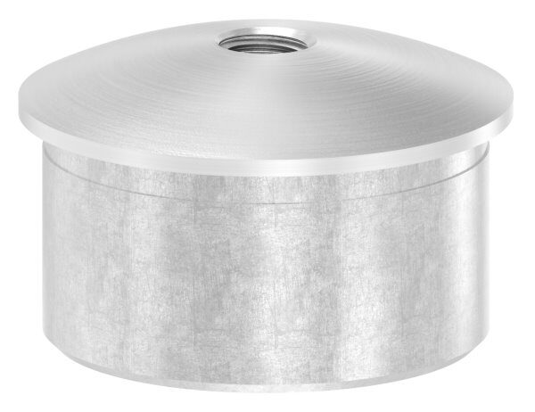 Rohrabschlussstopfen, für Rohr 42,4x2,0mm, mit Gewinde M8, leicht gewölbt, zum Einkleben, hohl, V2A
