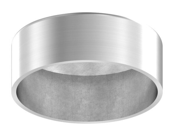 Endkappe zum Überstecken für Rohr 42,4mm, geschliffen, V2A