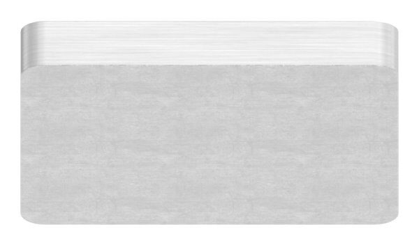 Flachkappe zum Aufschweißen, für Quadratrohr 30x30mm, geschliffen, V4A