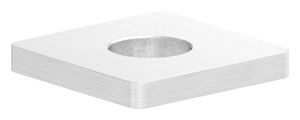 Einsteckkappe zum Aufschweißen mit Bohrung 12,1mm, für Quadratrohr 30x30mm, geschliffen, V4A