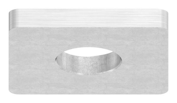 Einsteckkappe zum Aufschweißen mit Bohrung 12,1mm, für Quadratrohr 30x30mm, geschliffen, V2A