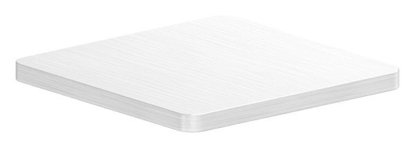 Platte zum Aufschweißen, t: 2mm, für Quadratrohr 30x30mm, geschliffen, V2A
