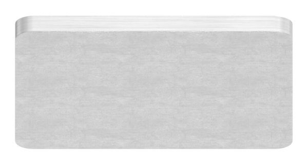 Platte zum Aufschweißen, t: 2mm, für Quadratrohr 30x30mm, geschliffen, V2A