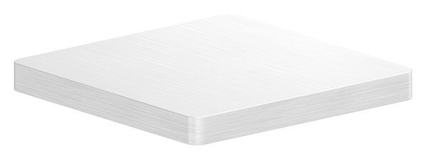 Flachkappe zum Aufschweißen, für Quadratrohr 40x40mm, geschliffen, V4A