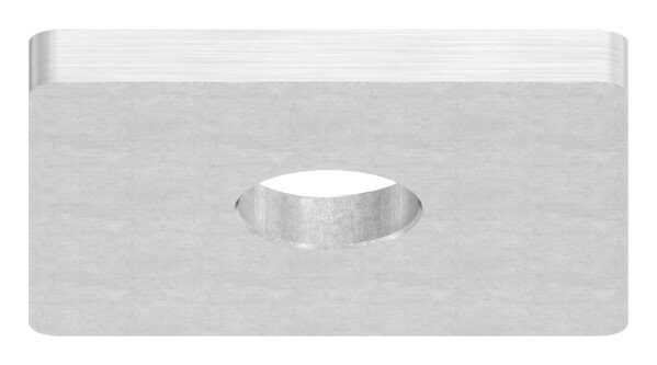 Einsteckkappe zum Aufschweißen mit Bohrung 12,1mm, für Quadratrohr 40x40mm, geschliffen, V4A