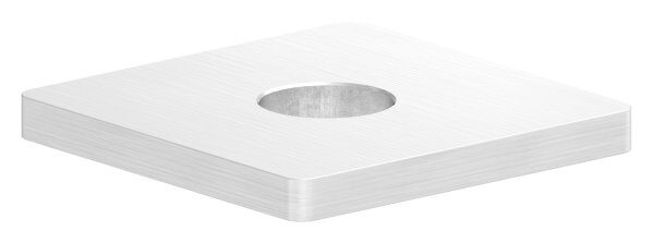 Einsteckkappe zum Aufschweißen mit Bohrung 12,1mm, für Quadratrohr 40x40mm, geschliffen, V2A