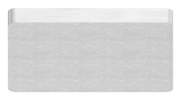 Platte zum Aufschweißen, für Quadratrohr 40x40mm, geschliffen, V2A
