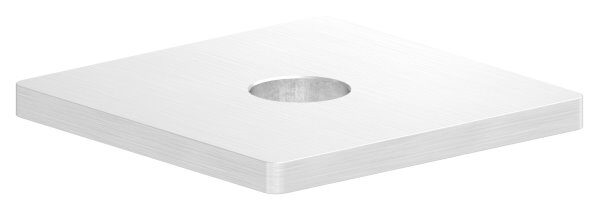 Einsteckkappe zum Aufschweißen mit Bohrung 12,1mm, für Quadratrohr 50x50mm, geschliffen, V4A