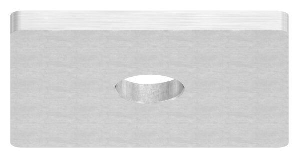 Einsteckkappe zum Aufschweißen mit Bohrung 12,1mm, für Quadratrohr 50x50mm, geschliffen, V4A