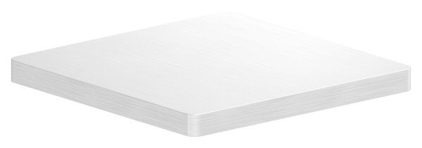 Platte zum Aufschweißen, für Quadratrohr 50x50mm, geschliffen, V2A